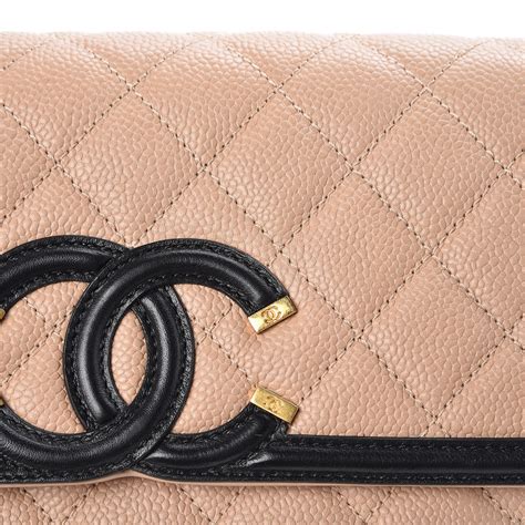 chanel caviar quilted small cc filigree flap beige black|Small Classic Handbag Grained Calfskin & Gold.